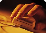 Hand using mouse