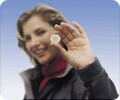 Woman holding toonie