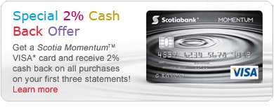 Scotia Momentum VISA 

card Offer
