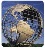 Metal globe structure.