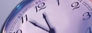 11:55 on a clockface.