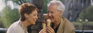 Couple eating ice cream
