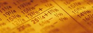 Close up of stock prices