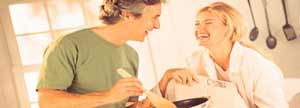 Couple cooking