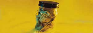 Money in a jar