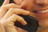 close up of a man on phone