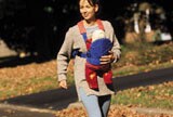 woman out on a walk with baby