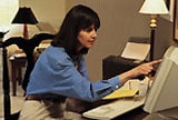 woman at computer